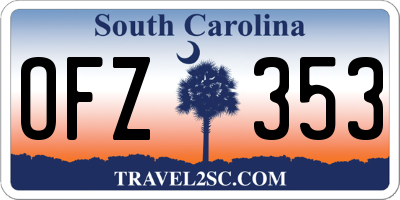 SC license plate OFZ353