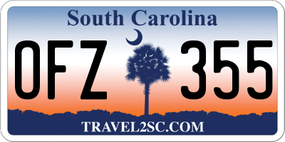 SC license plate OFZ355