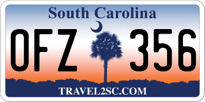SC license plate OFZ356