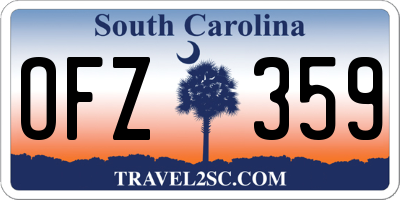 SC license plate OFZ359