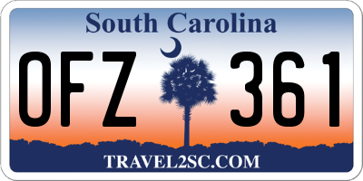 SC license plate OFZ361