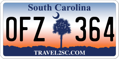 SC license plate OFZ364