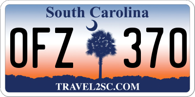 SC license plate OFZ370