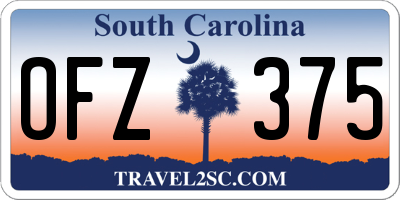 SC license plate OFZ375