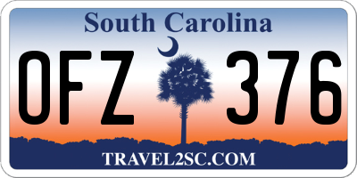SC license plate OFZ376