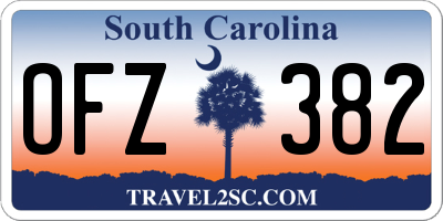 SC license plate OFZ382