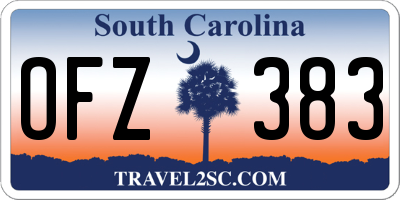 SC license plate OFZ383