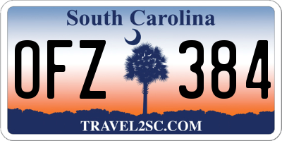 SC license plate OFZ384