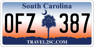 SC license plate OFZ387