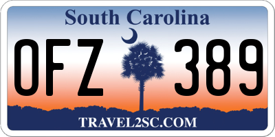 SC license plate OFZ389