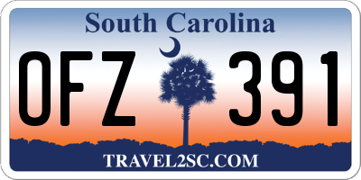 SC license plate OFZ391