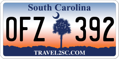 SC license plate OFZ392