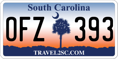 SC license plate OFZ393