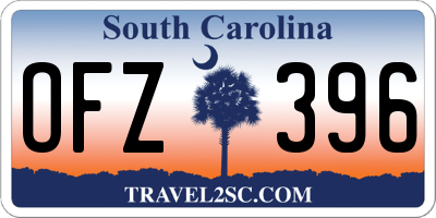SC license plate OFZ396