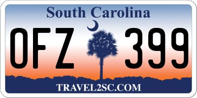 SC license plate OFZ399