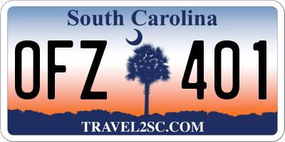 SC license plate OFZ401