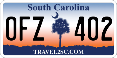 SC license plate OFZ402
