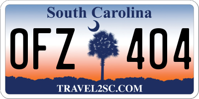 SC license plate OFZ404