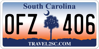 SC license plate OFZ406