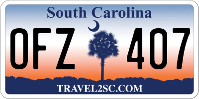 SC license plate OFZ407