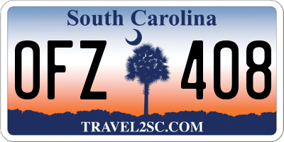 SC license plate OFZ408