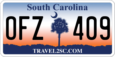 SC license plate OFZ409