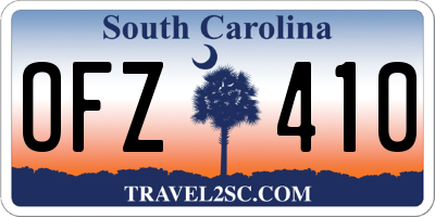 SC license plate OFZ410