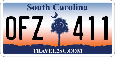 SC license plate OFZ411