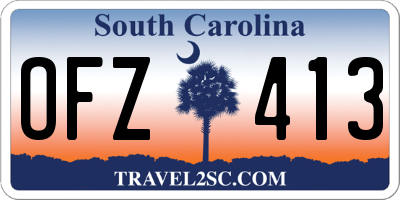 SC license plate OFZ413