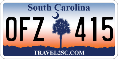 SC license plate OFZ415