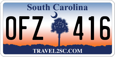 SC license plate OFZ416