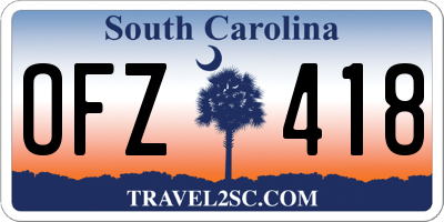 SC license plate OFZ418