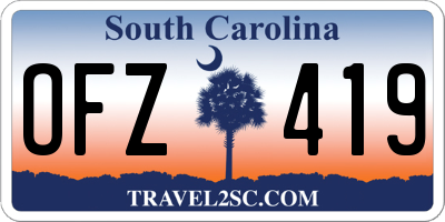 SC license plate OFZ419