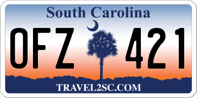 SC license plate OFZ421