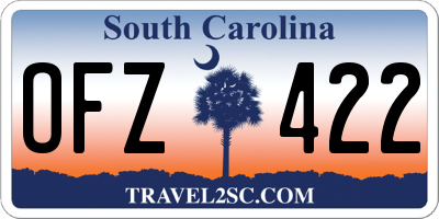 SC license plate OFZ422