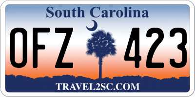 SC license plate OFZ423