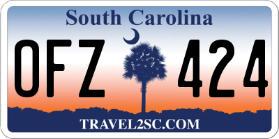 SC license plate OFZ424
