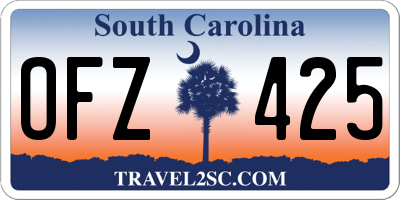 SC license plate OFZ425