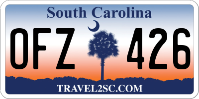 SC license plate OFZ426