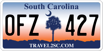 SC license plate OFZ427