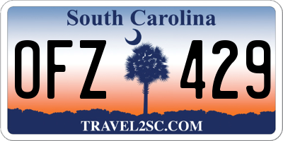 SC license plate OFZ429