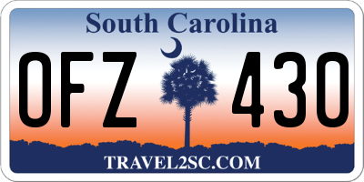 SC license plate OFZ430