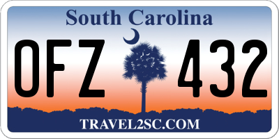 SC license plate OFZ432