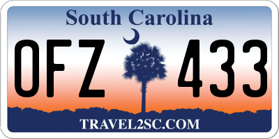 SC license plate OFZ433