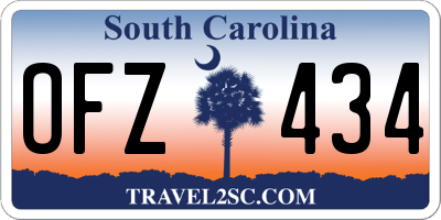SC license plate OFZ434