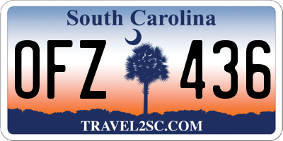SC license plate OFZ436