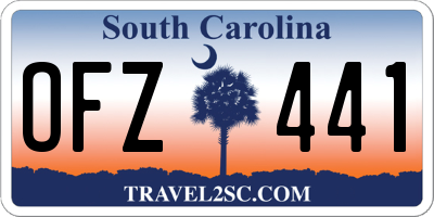SC license plate OFZ441