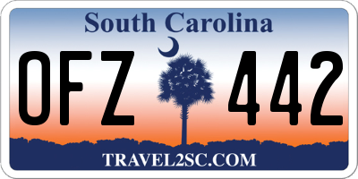 SC license plate OFZ442