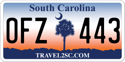SC license plate OFZ443