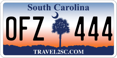 SC license plate OFZ444